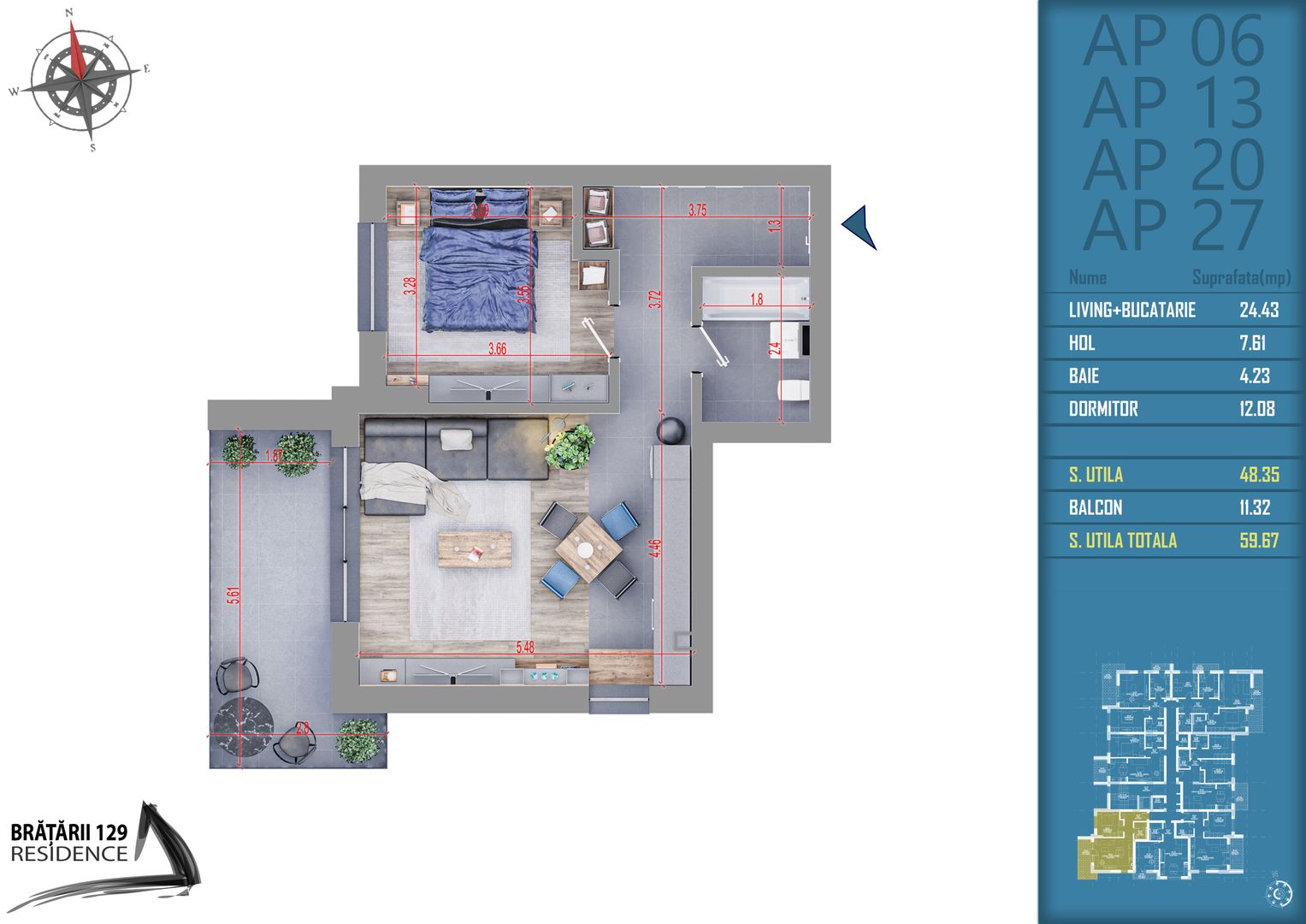 2 camere acte gata in o luna incalzire prin pardoseala Titan Pallady - Schiță 4