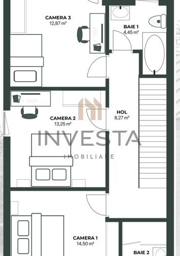 Casa premium cu 280 mp teren,  Ansamblu Rezidential Nou, Popesti, Cluj - Schiță 5
