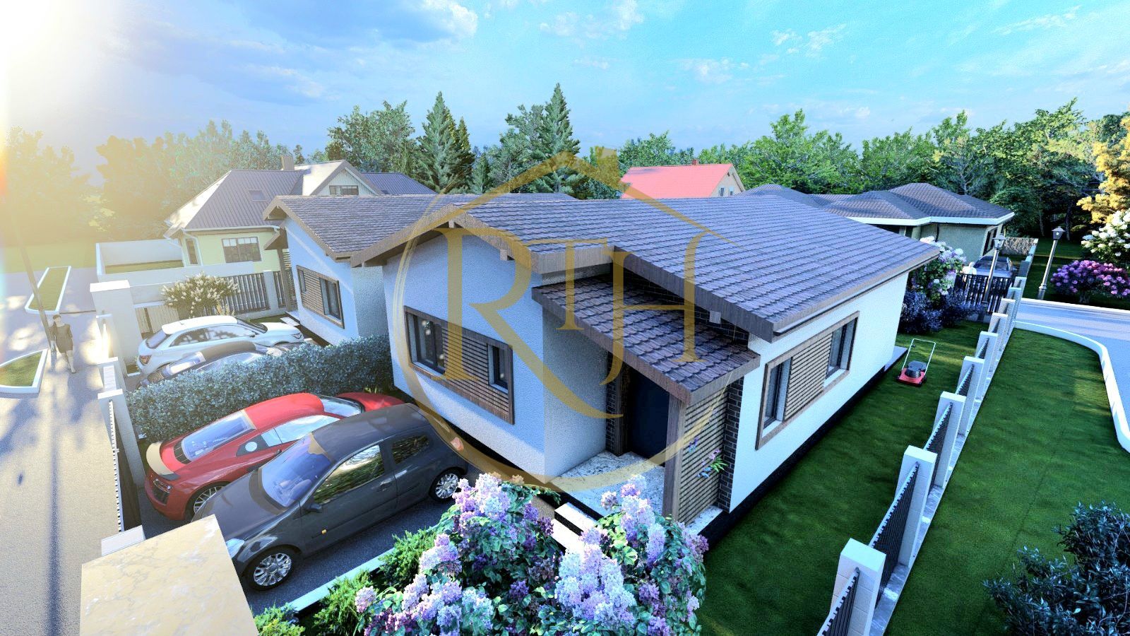 Oferim spre vanzare, Case tip duplex despartite prin spatiu verde, Giroc - Poză 8