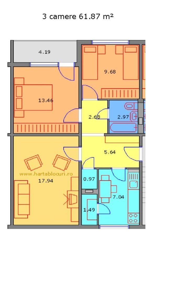 De vanzare Apartament 3 camere Drumul Taberei - Poză 9