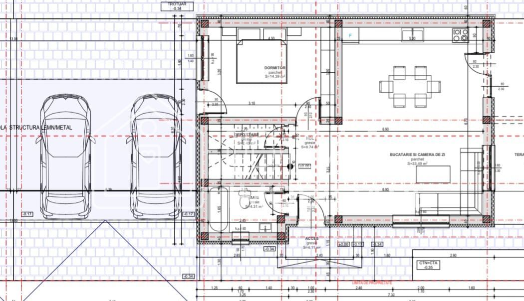 Casa Individuala cu 4 camere si carport, in Selimbar - Schiță 5