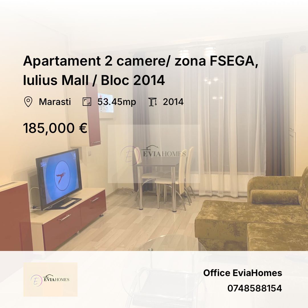 Apartament 2 camere/ zona FSEGA, Iulius Mall /  Bloc 2014 - Poză 1