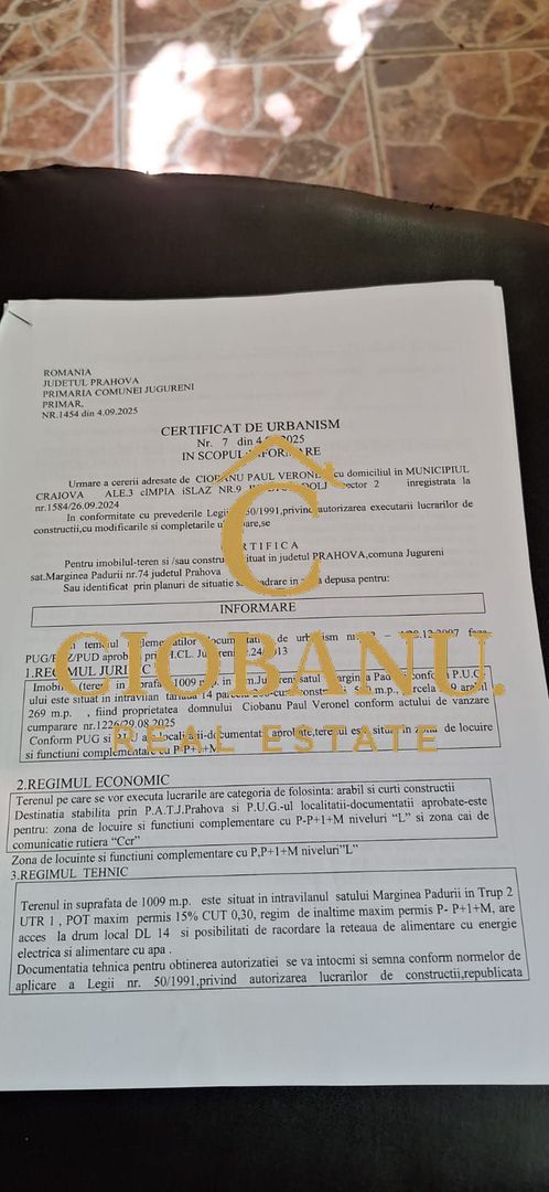 Teren cu casa batraneasca de vanzare in comuna Jugureni judet Prahova - Poză 8