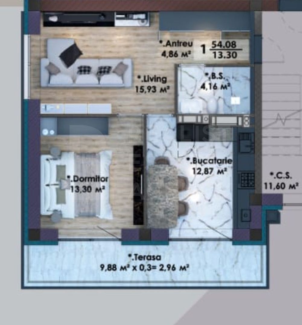 Vânzare, apartament 1 dormitor șoseaua Hîncești, Telecentru - Poză 2