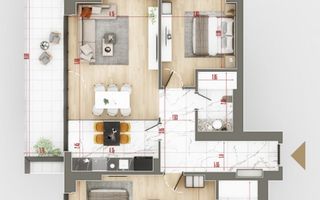 Apartament 3 camere de vanzare - Poză 2