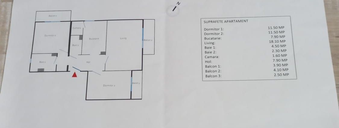 Lipovei | 3 Camere | Decomandat | Etaj Intermediar | Garaj in CF. - Schiță 10