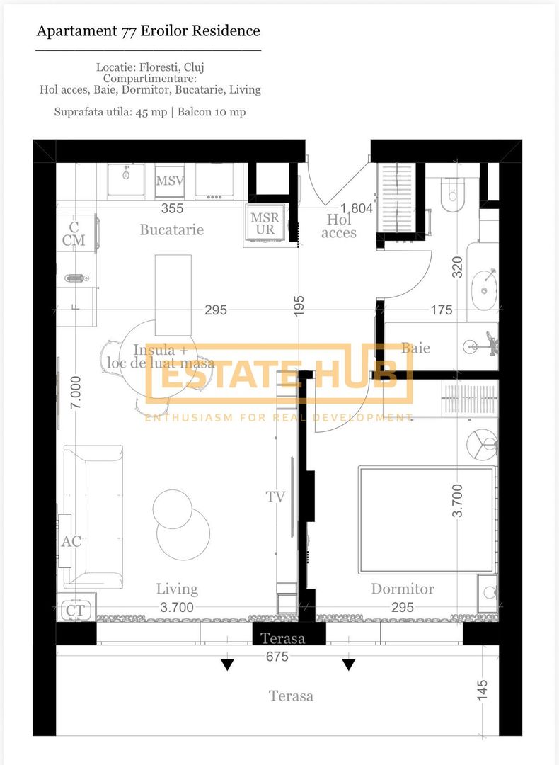 Apartament premium, la cheie, TVA inclus, strada Eroilor, Florești - Poză 2
