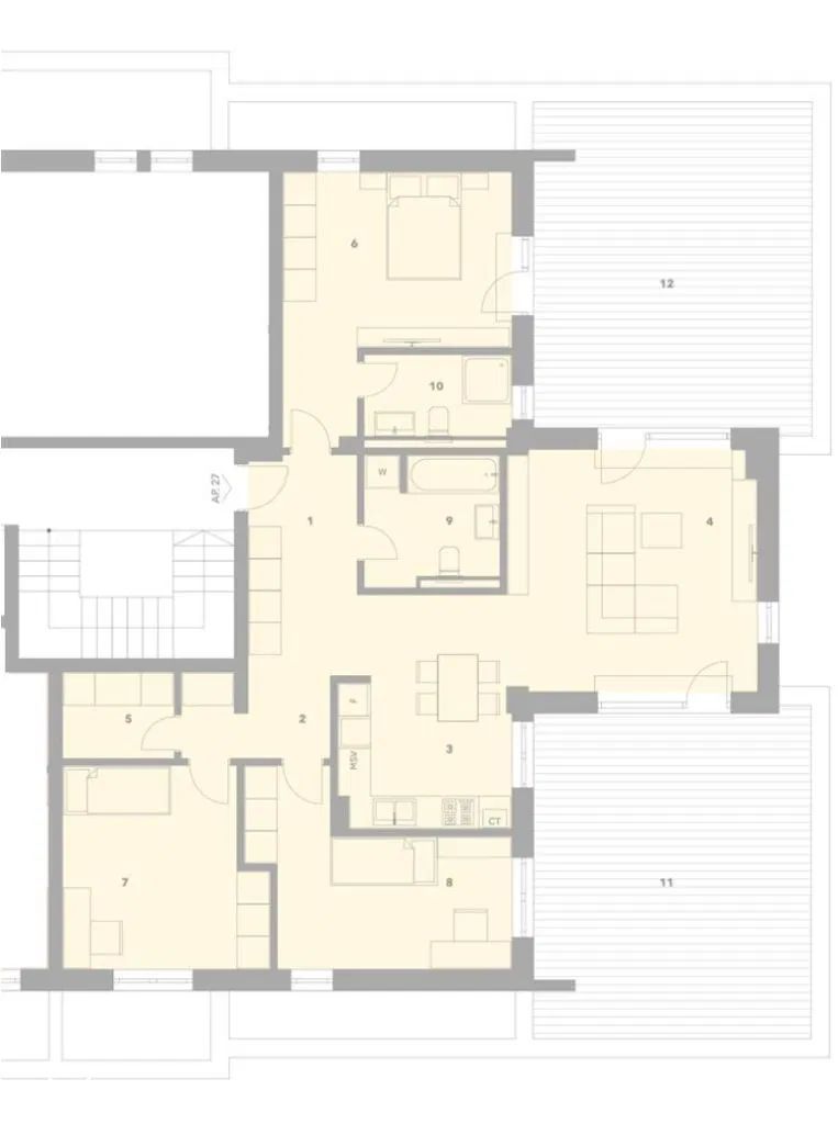 Penthouse cu 4 camere si terasa 60 mp, Sibiu - Schiță 9
