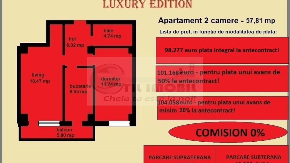 Apartament 2 camere de vanzare in Iasi, Galata, 57,81 mp, bloc nou - Poză 14
