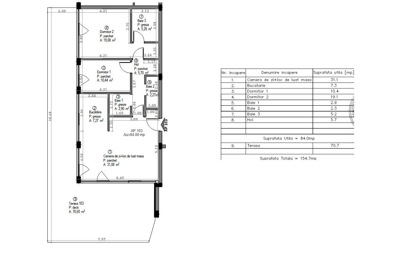 Penthouse de lux – Sopor Unu, Gheorgheni | 84 m² utili + terasa 71 m² - Poză 15