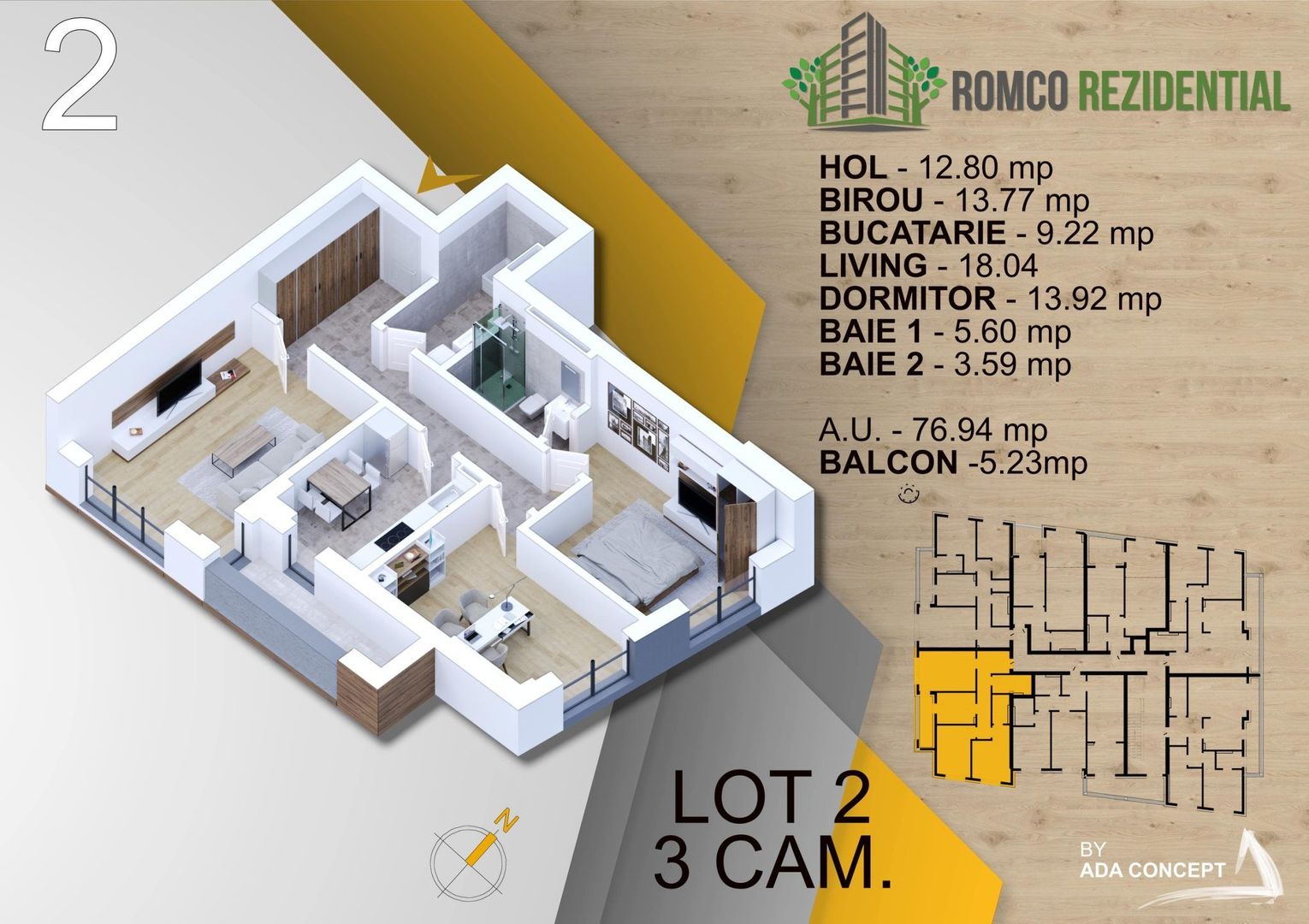 Apartament 3 camere,Panouri Fotovoltaice,Costuri minime,Pallady/Titan - Poză 5