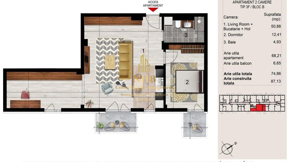 Apartament 2 camere, incalzire pardoseala - Metrou Sisesti, Comision 0 - Poză 4