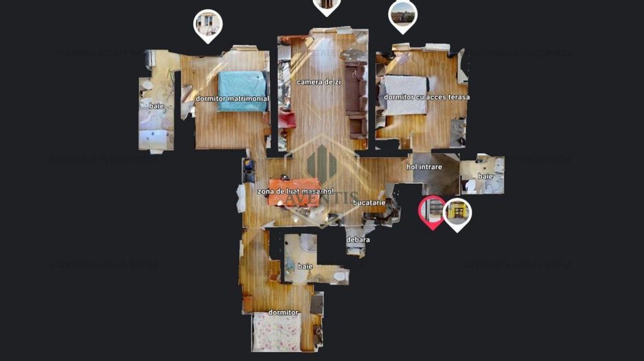 Blvd. Balcescu langa metrou Universitate, 4 camere, terasa de 50mp, 3 bai - Poză 6