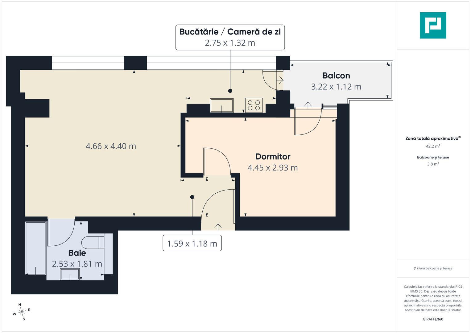 Apartament cu 2 camere la Arad Plaza - Poză 2