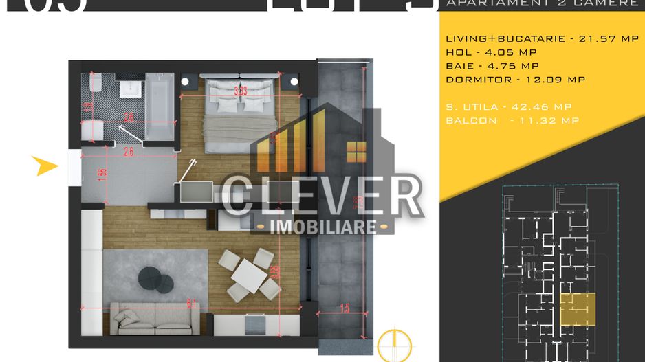 Apartament 2 camere Theodor Pallady Metrou Teclu Comision 0 - Poză 2