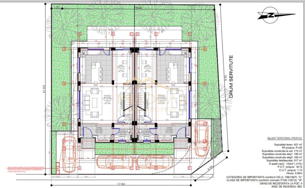 Vilă **6 camere  **451mp // Zona Iancu Nicolae - Schiță 48