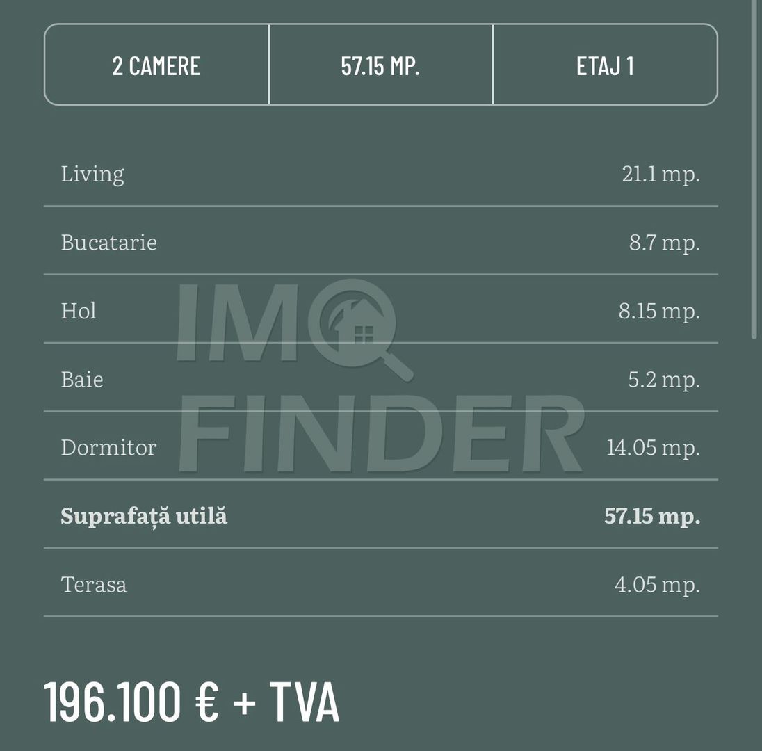 Apartament Premium 2 camere, Andrei Muresanu- Ansamblu Exclusivist - Schiță 4