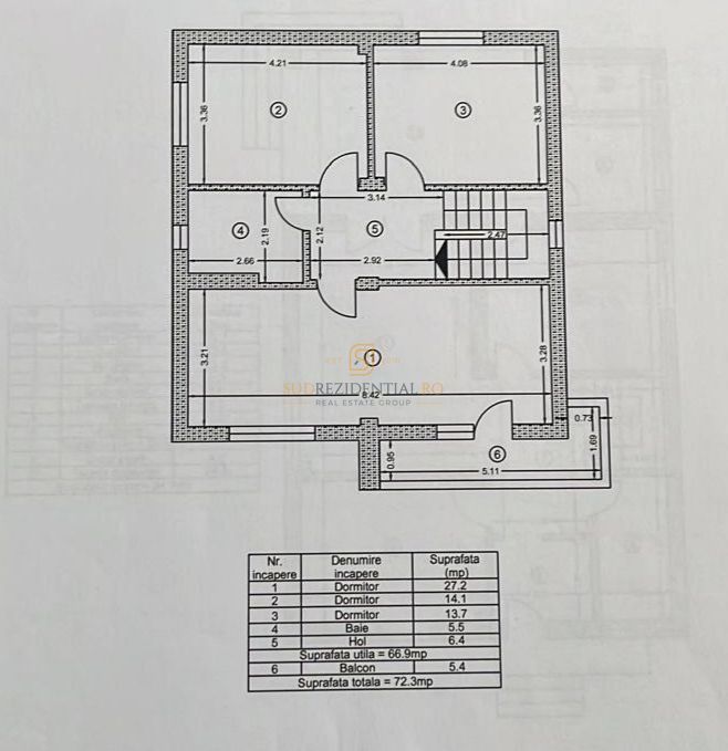 Vila individuala cu 5 camere si piscina, mobilata si utilata, Popesti - Schiță 8
