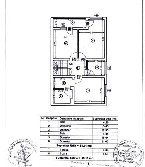 Vanzare casa 4 camere tip duplex Otopeni - Odaile, P+1+Pod, curte proprie ! - Schiță 57
