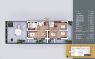 Mare Terasa Metrou Teclu 8 minute Decomandat Superb Mare FINALIZAT - Poză 4