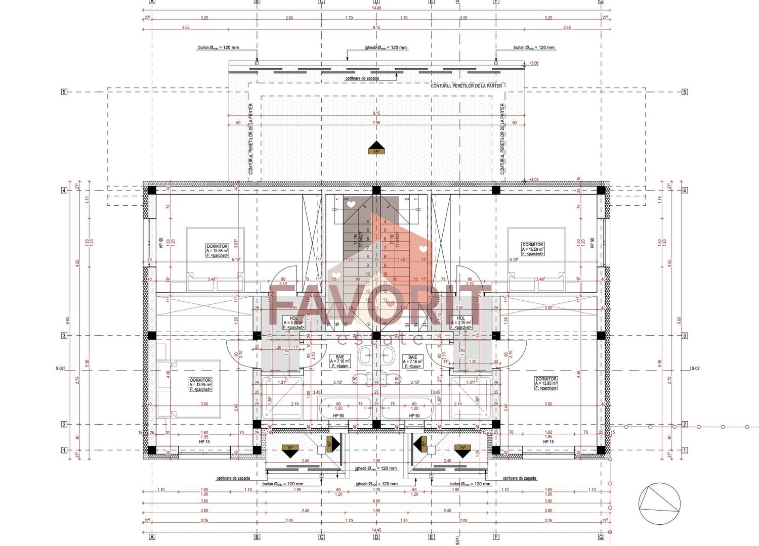 Comision 0% | Duplex in Mosnita | strada privata | Toate utilitatile | La asfalt - Schiță 8