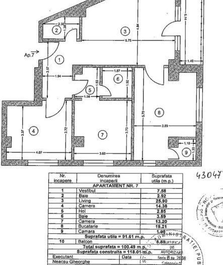 Apartament Damaroaia 3 camere 101 utili parcare subteran+Boxa Direct Proprietar - Poză 2