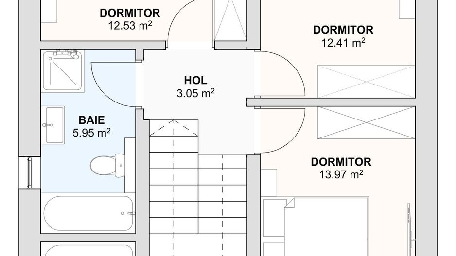 Casă individuală nouă cu pod – 4 camere – Șura Mică - Schiță 6