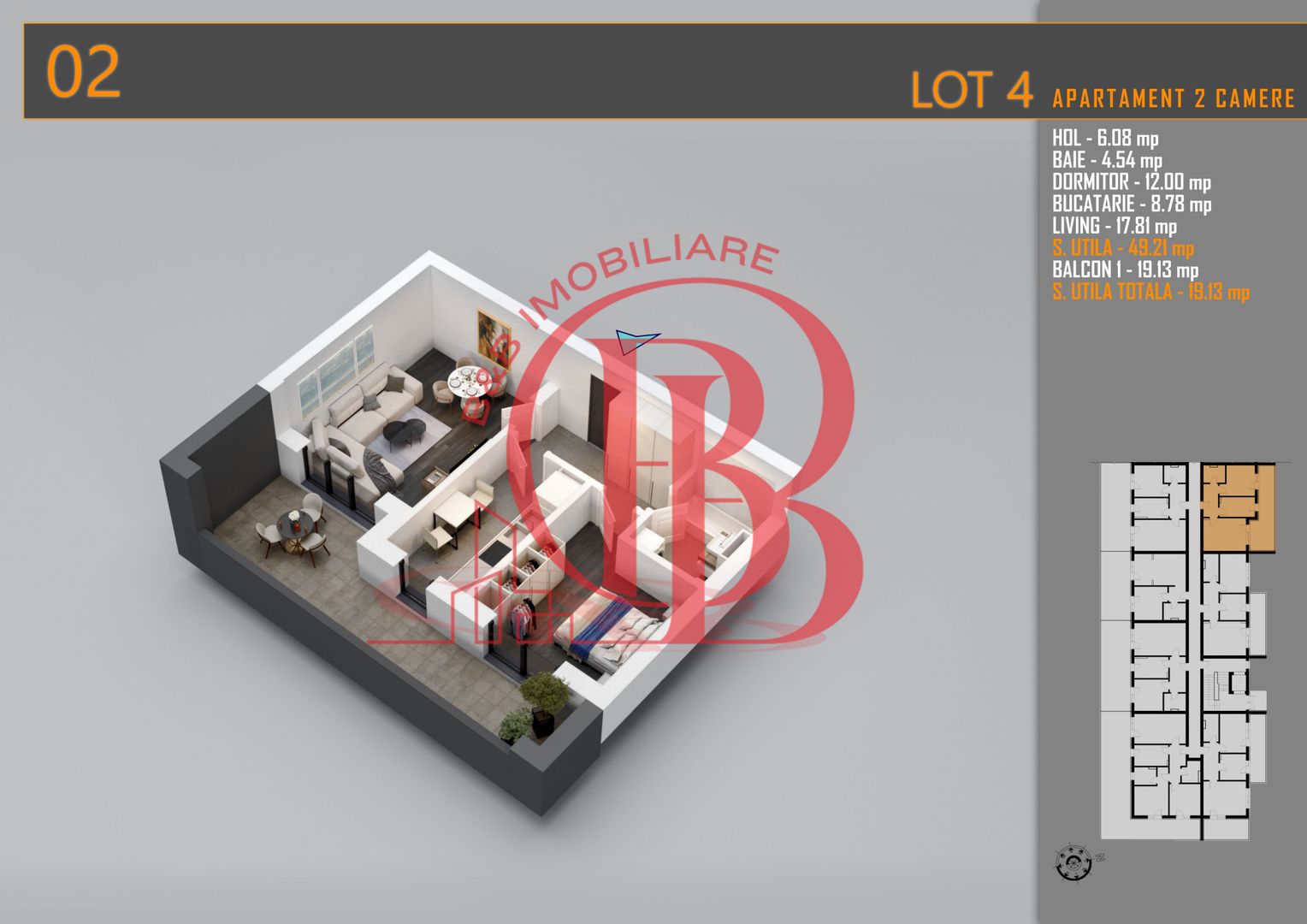 Apartament 2 camere cu Terasa Titan-Pallady-Metrou Teclu - Schiță 9