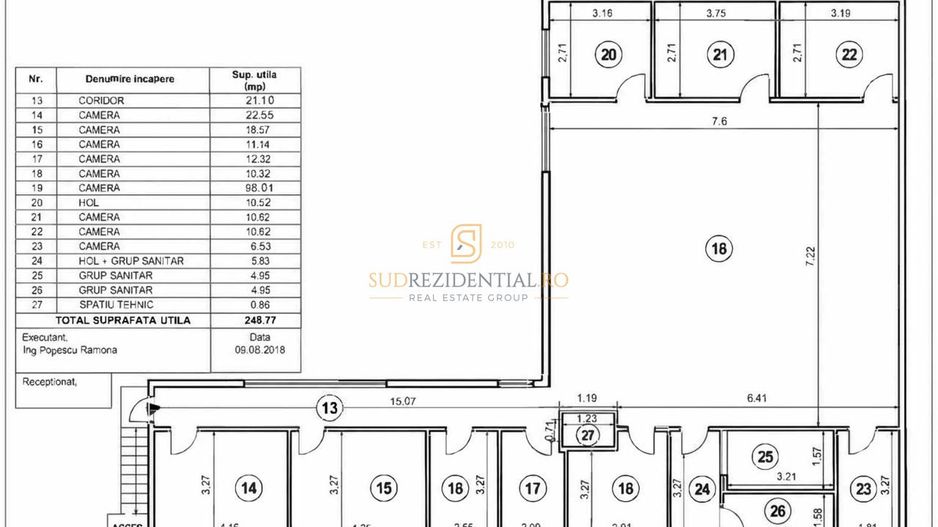 Spațiu comercial de închiriat, 249 mp | Turnu Măgurele, Pasajul Europa - Schiță 8