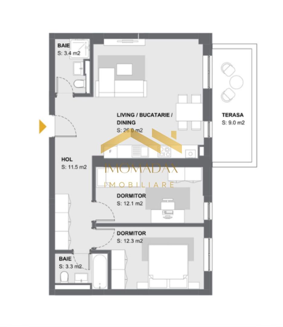 Aradului-3 Camere-Centrala Proprie - Poză 10