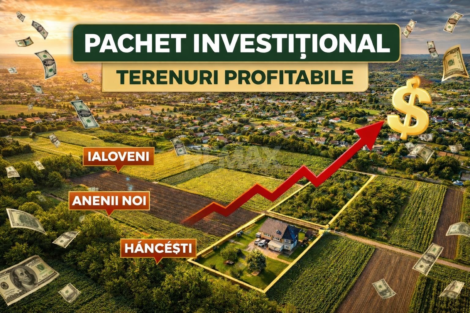 Pachet investițional terenuri Ialoveni, Anenii Noi, Hâncești - Poză 1
