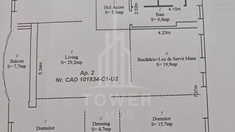 De închiriat – Clădire nouă P+2, 123 mp utili, lift, parcare, zonă centrală - Poză 6