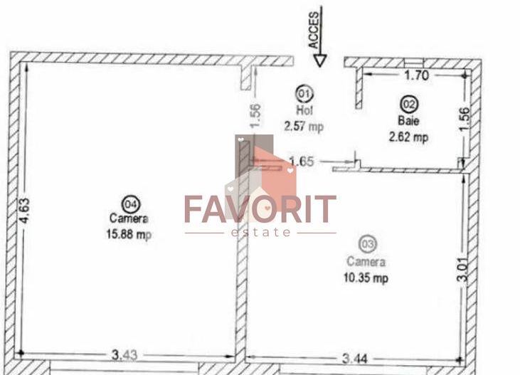 Apartament 1 camera decomandat | 32mp | Etaj intermediar | Buziasului - Poză 5