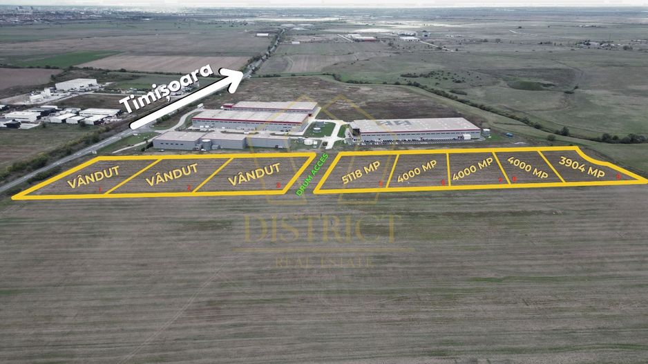 COM 0% Parcela de 4000 mp industriala, servicii si depozitare | Sanandrei - Poză 1