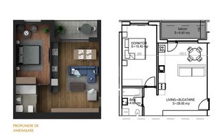 Apartament, 2 camere, spațios –  Lângă metrou - Apărătorii Patriei - Poză 2