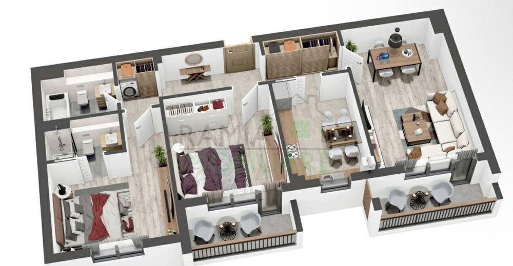 Apartament nou 3 camere, 80 mp utili, 2 terase, 2 băi, Mosaic Residence - Poză 5