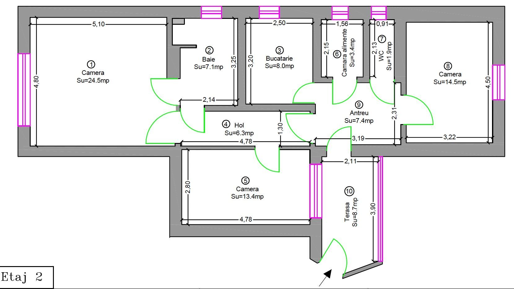 Apartament cu 3 camere, garaj și boxă, lângă Prefectură - Medicina - Poză 20