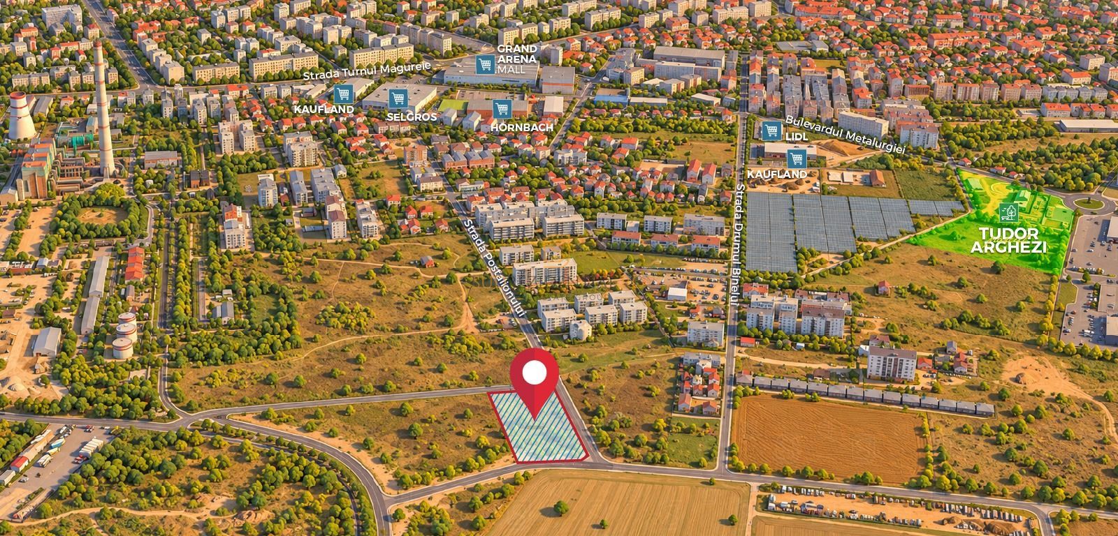 Teren 10.000 mp, deschidere la trei strazi | Postalionului - Poză 1