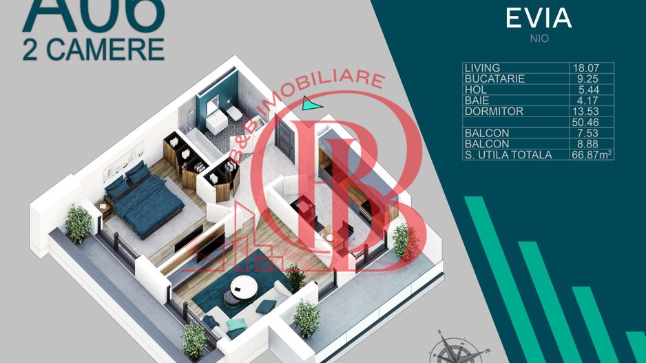 Apartament 2 camere Proiect Premium Metrou Nicolae Teclu - Schiță 7