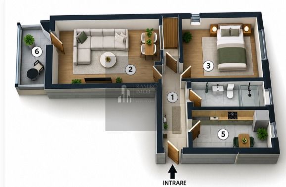 2 camere decomandat 55mp Metrou Sun Plaza - Poză 12