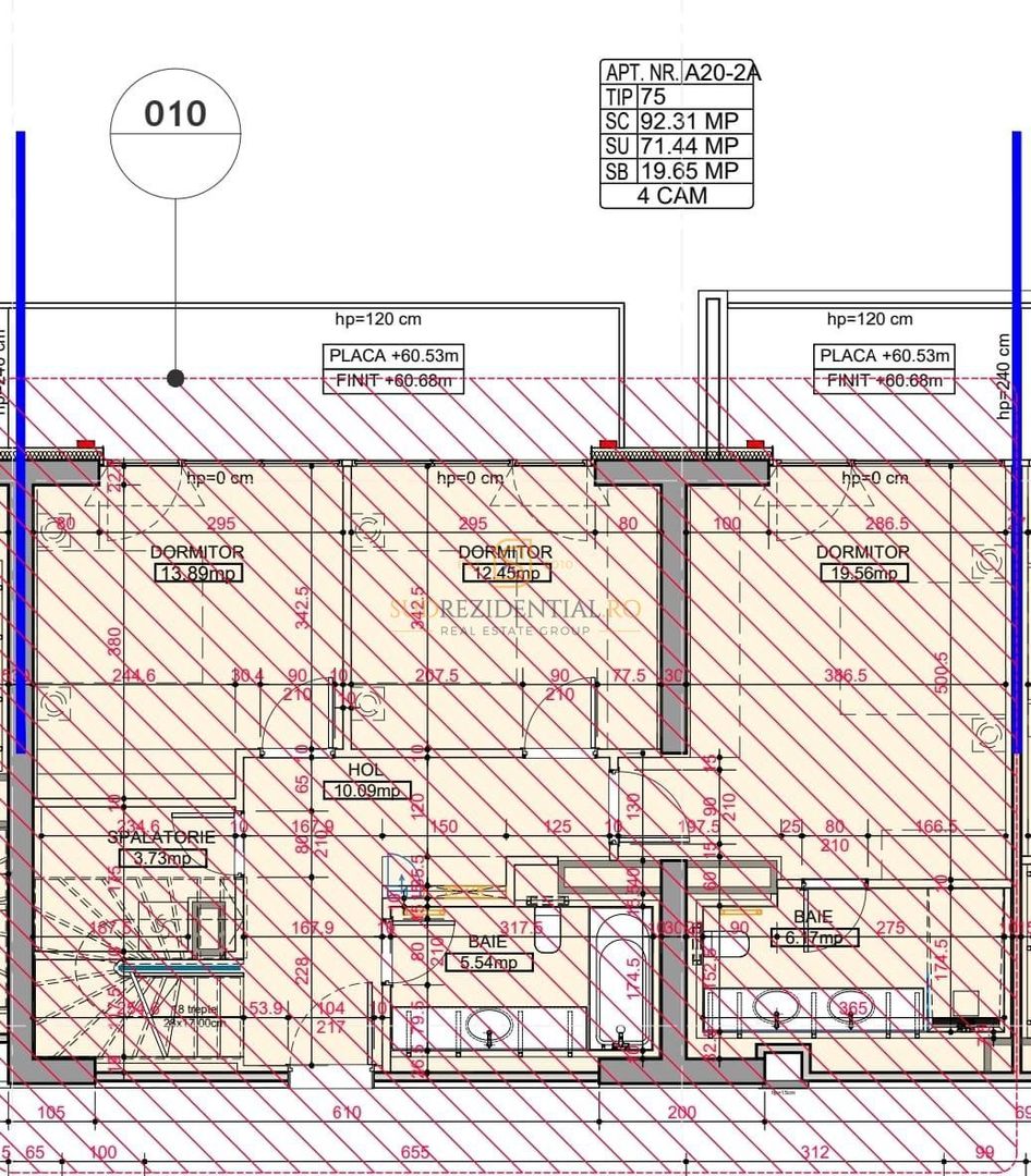 Penthouse Duplex, 4 camere, imobil lux, 184.65 mp - One High District - Poză 13