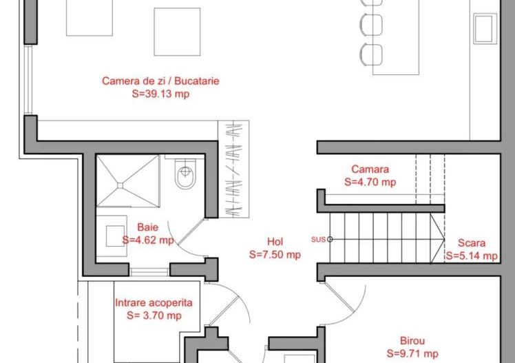 Duplex cu 5 camere si teren de 372mp - Poză 3