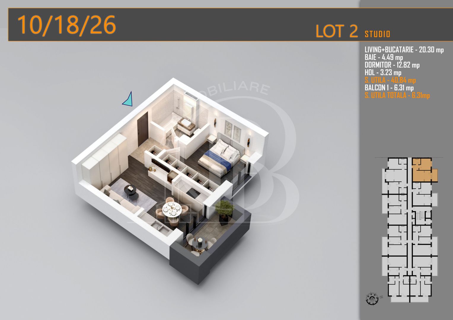 Promo-Ideal Investitie-2 camere-Theodor Pallady Metrou Teclu - Schiță 1