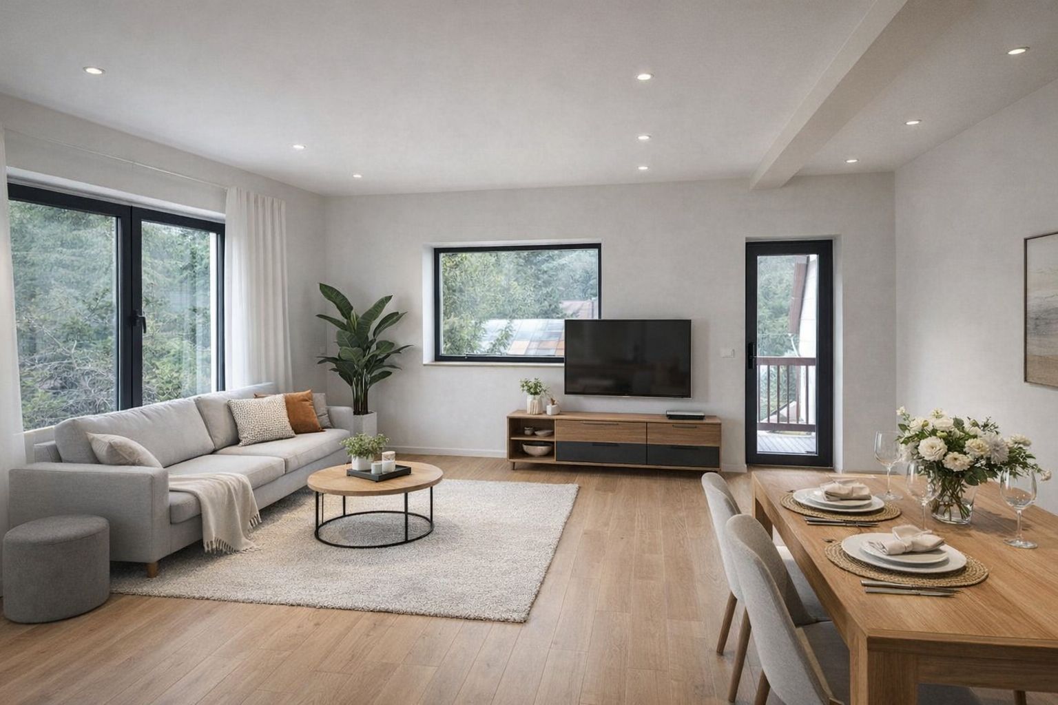 Apartament cu 2 camere 65,10 mp + 30 mp pod - vedere la muntii Caraiman Busteni - Poză 1