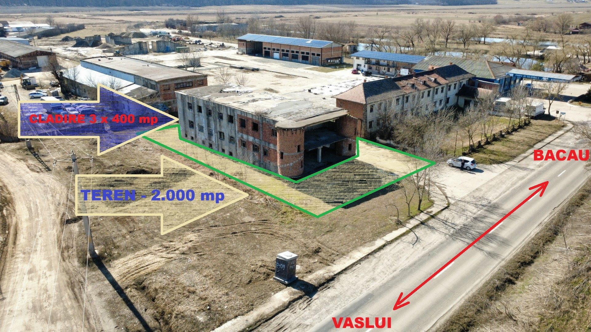 CLĂDIRE LOCUINȚE / PENSIUNE cu teren 2.000 mp, VASLUI - zona Industrială; - Poză 1