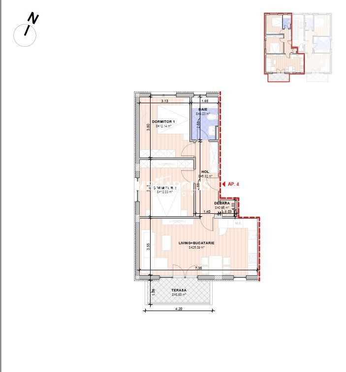 Apartament 3 Camere Sanpetru - Poză 4