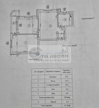 Apartament cu 3 camere in BLOC NOU. Mobilat 61 mp - 98000 euro - Poză 6