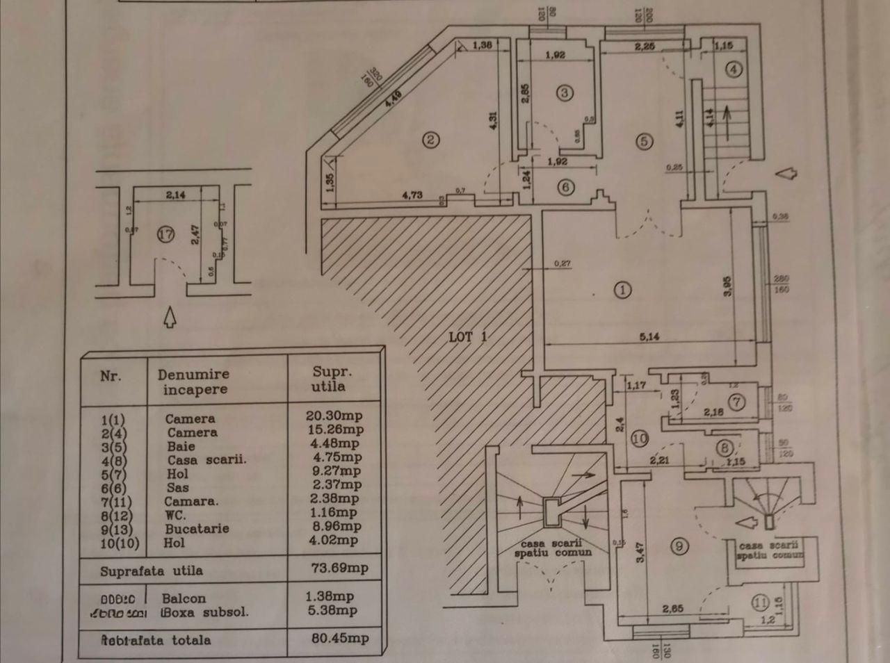 2 CAMERE RENOVATE | POPA NAN | VILA INTERBELICA | CENTRALA TERMICA + BOXA - Schiță 10