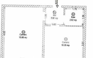 Apartament 1 camera decomandat | 32mp | Etaj intermediar | Buziasului - Poză 5