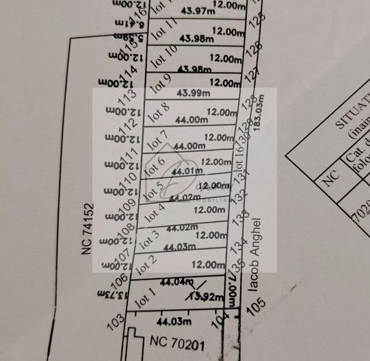 Teren intravilan Ciocanesti Cretu - 9282 mp divizat in 15 loturi - Poză 3